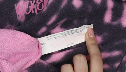 Close-up detail of Disney boys’' multicoloured mickey mouse hoodie, size 14-15