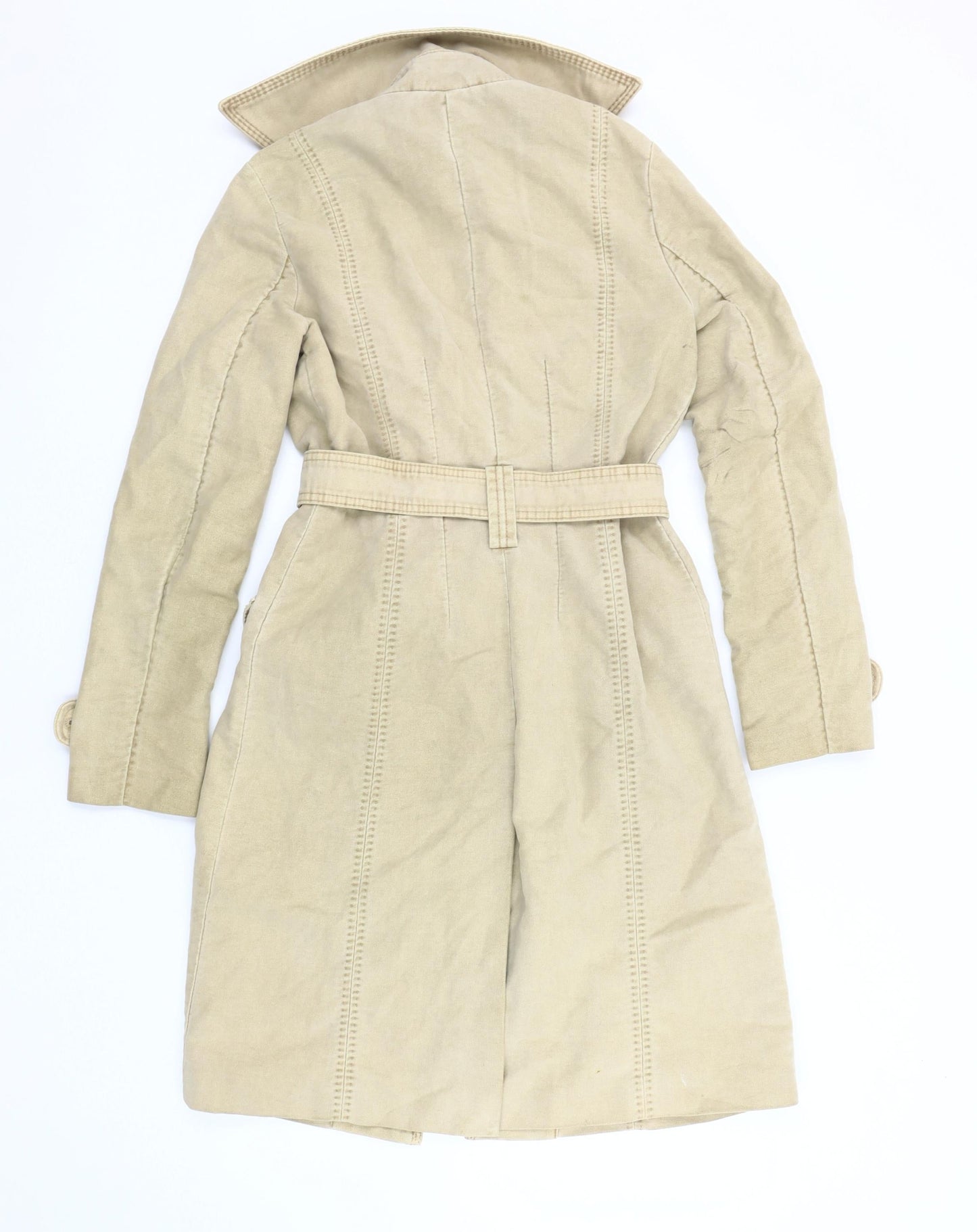 Reserved Women's Beige Trench Coat Size S, Casual, Mid-Length