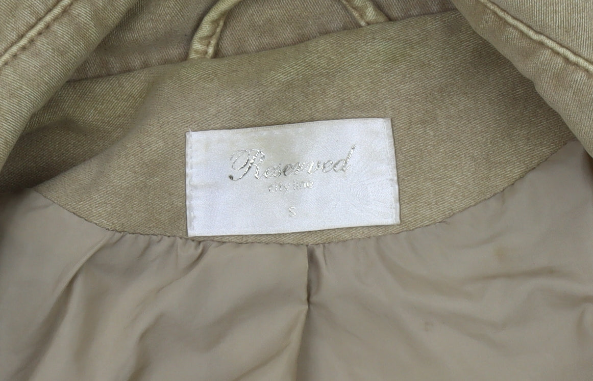 Reserved Women's Beige Trench Coat Size S, Casual, Mid-Length