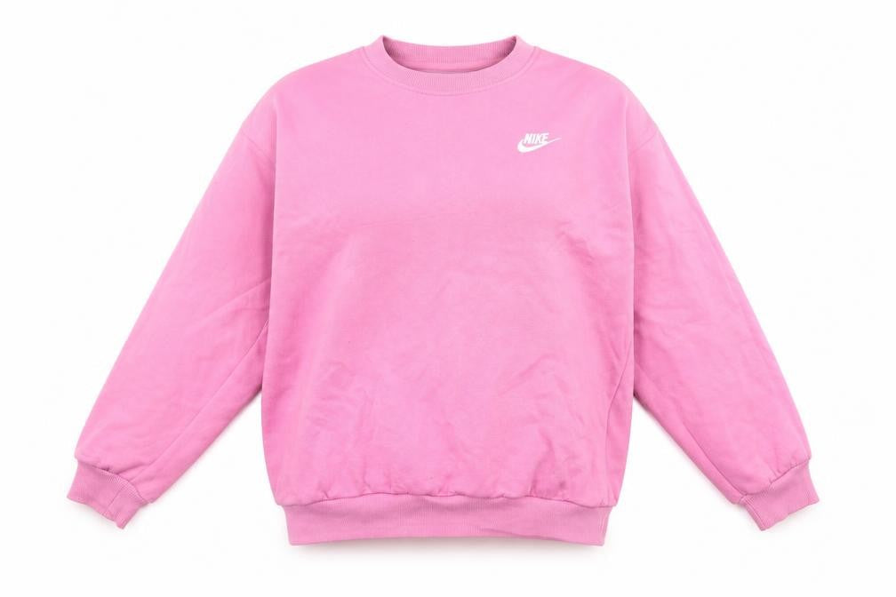 Nike Girls Pink Pullover Sweatshirt Size L - Logo, Casual
