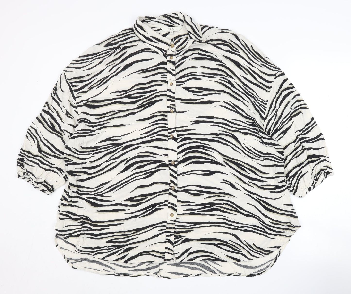 Next Women's Multicoloured Animal Print Button-Up Shirt