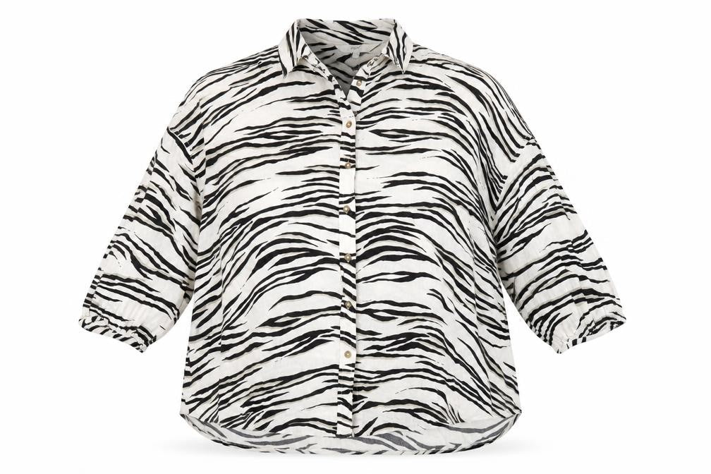 Next Women's Multicoloured Animal Print Button-Up Shirt