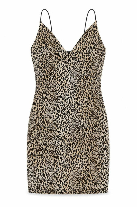 H&M Women's Leopard Slip Dress Multicoloured 6