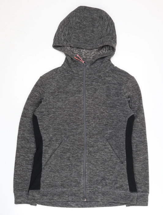 Next Women's Grey Full Zip Hoodie S - Sporty and Stylish