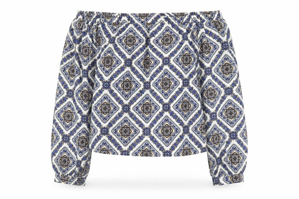 Asos Women's Multicoloured Geometric Blouse Size 10