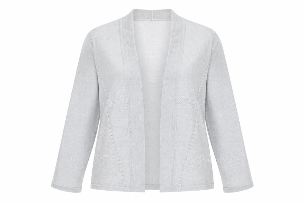 Marks & Spencer Women's Grey Open Front Cardigan - Size 16