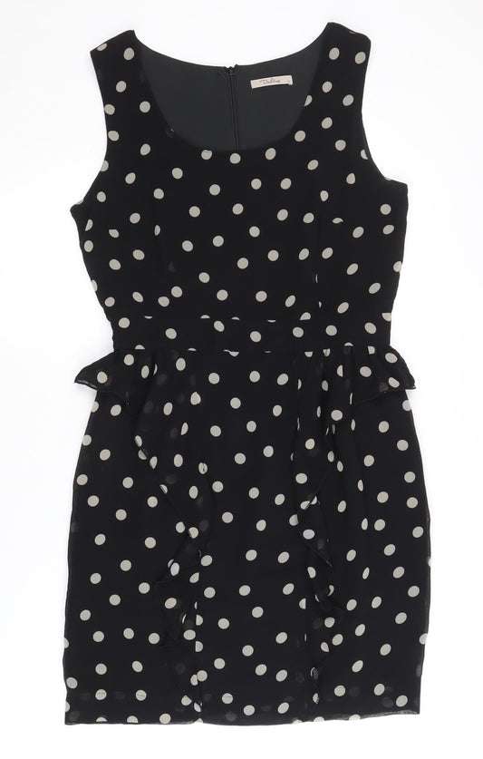 Darling Women's Black Polka Dot Sheath Dress M