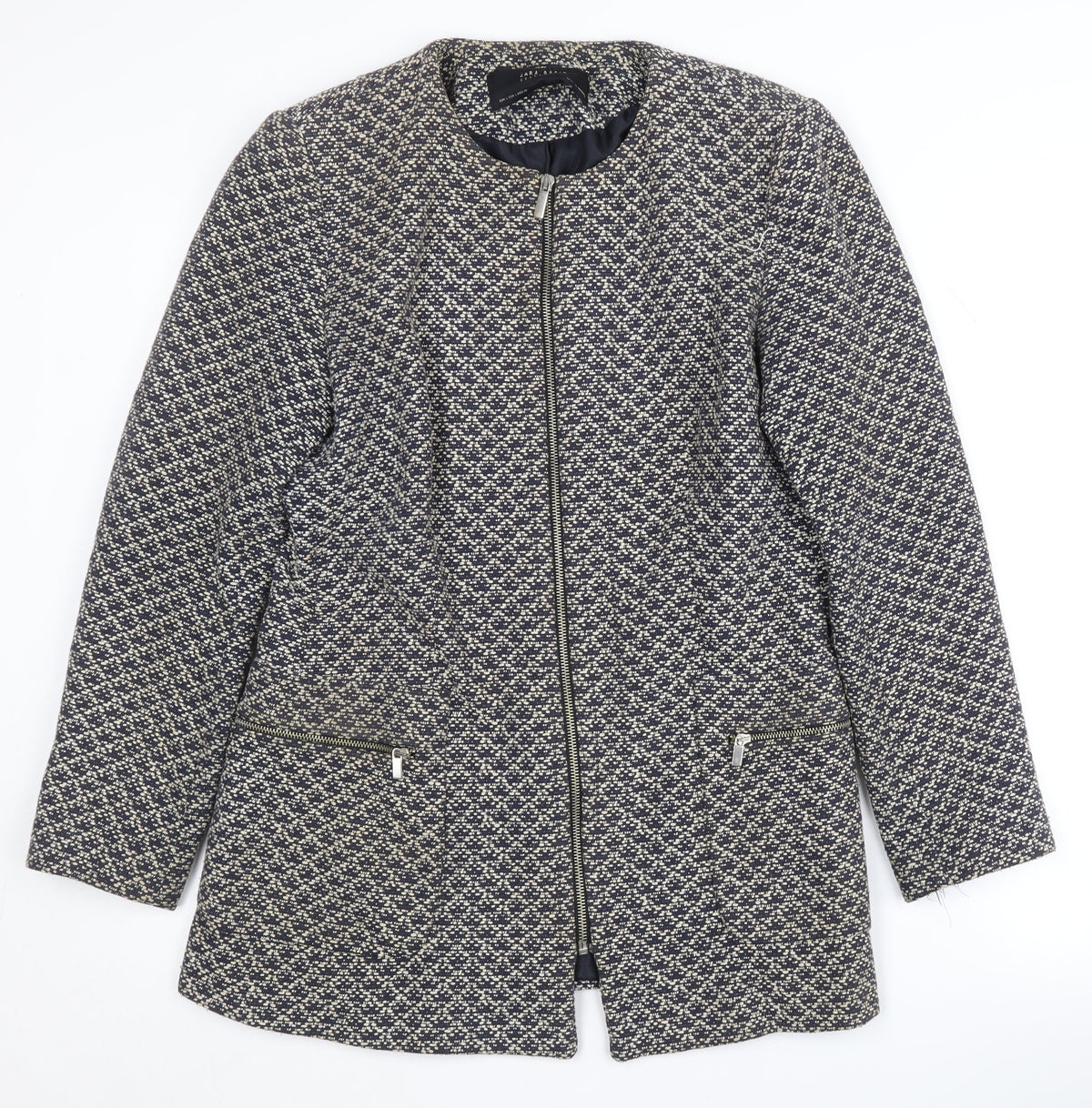 Zara Women's Geometric Patterned Coat, Size L