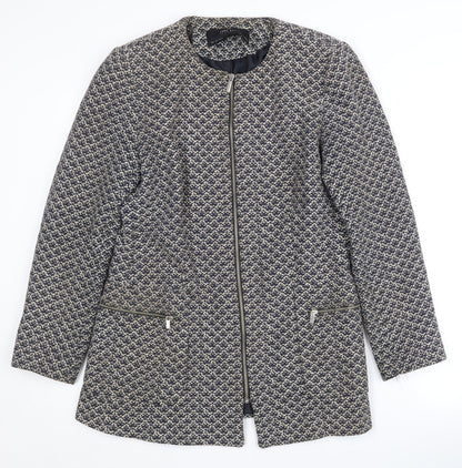 Zara Women's Geometric Patterned Coat, Size L