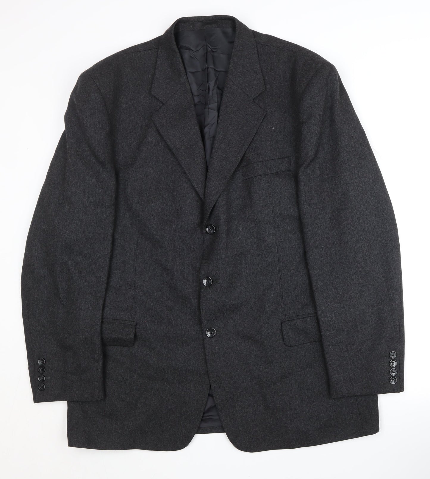 Meurice Men's Grey Wool Blazer 44R Regular Fit