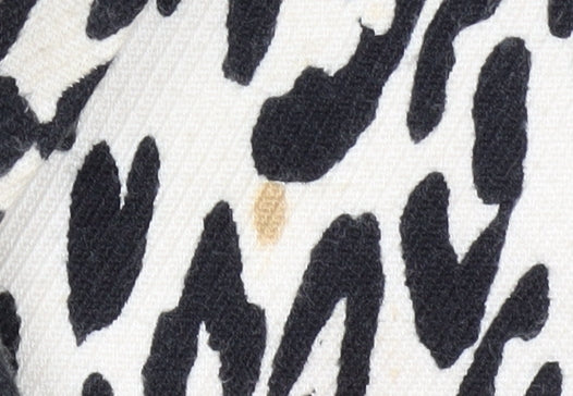Zara Women's Animal Print Blazer, Size M, Cotton, Casual