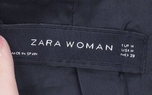 Zara Women's Animal Print Blazer, Size M, Cotton, Casual