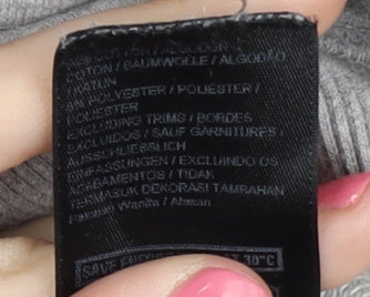 Brand and care label for Ivy Park Women's Grey Pullover Hoodie M