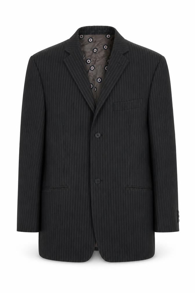 Ben Sherman Men's Black Striped Suit Jacket, Size 40R, Vintage