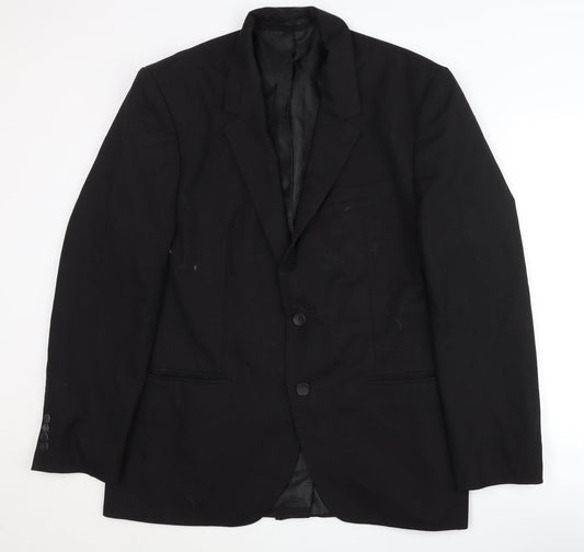 boohooMAN Men's Black Blazer 40 - Formal Single-Breasted