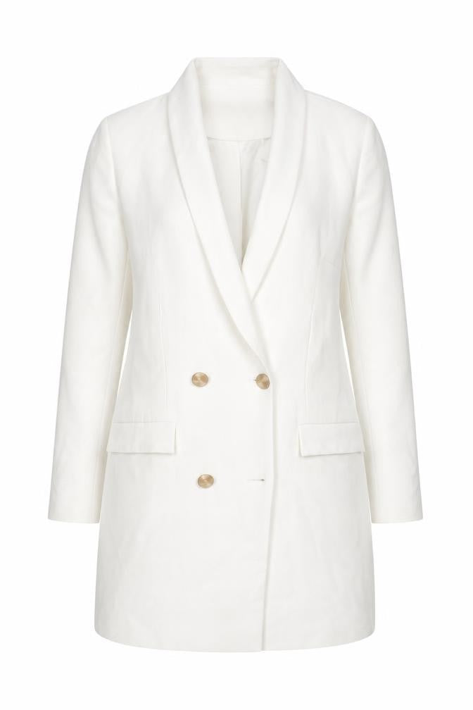 PrettyLittleThing Women's White Regular Blazer UK 10
