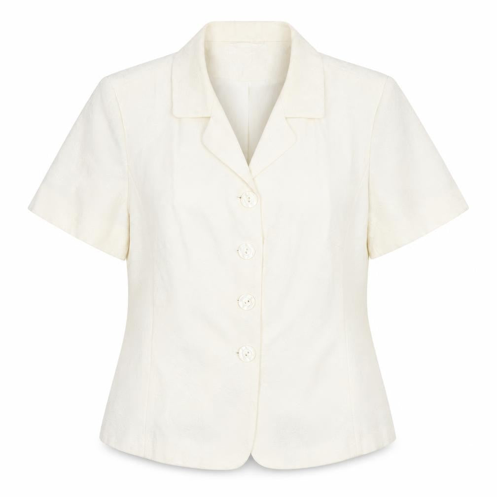 EL Collection Cubis Women's Ivory Suit Jacket Size 14