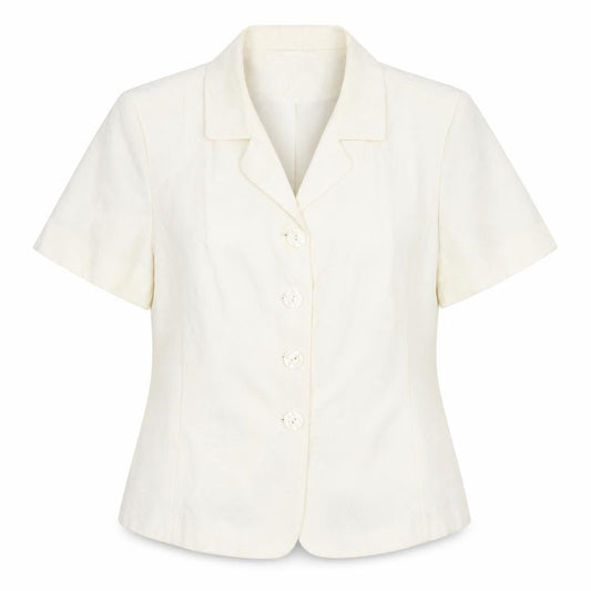 EL Collection Cubis Women's Ivory Suit Jacket Size 14