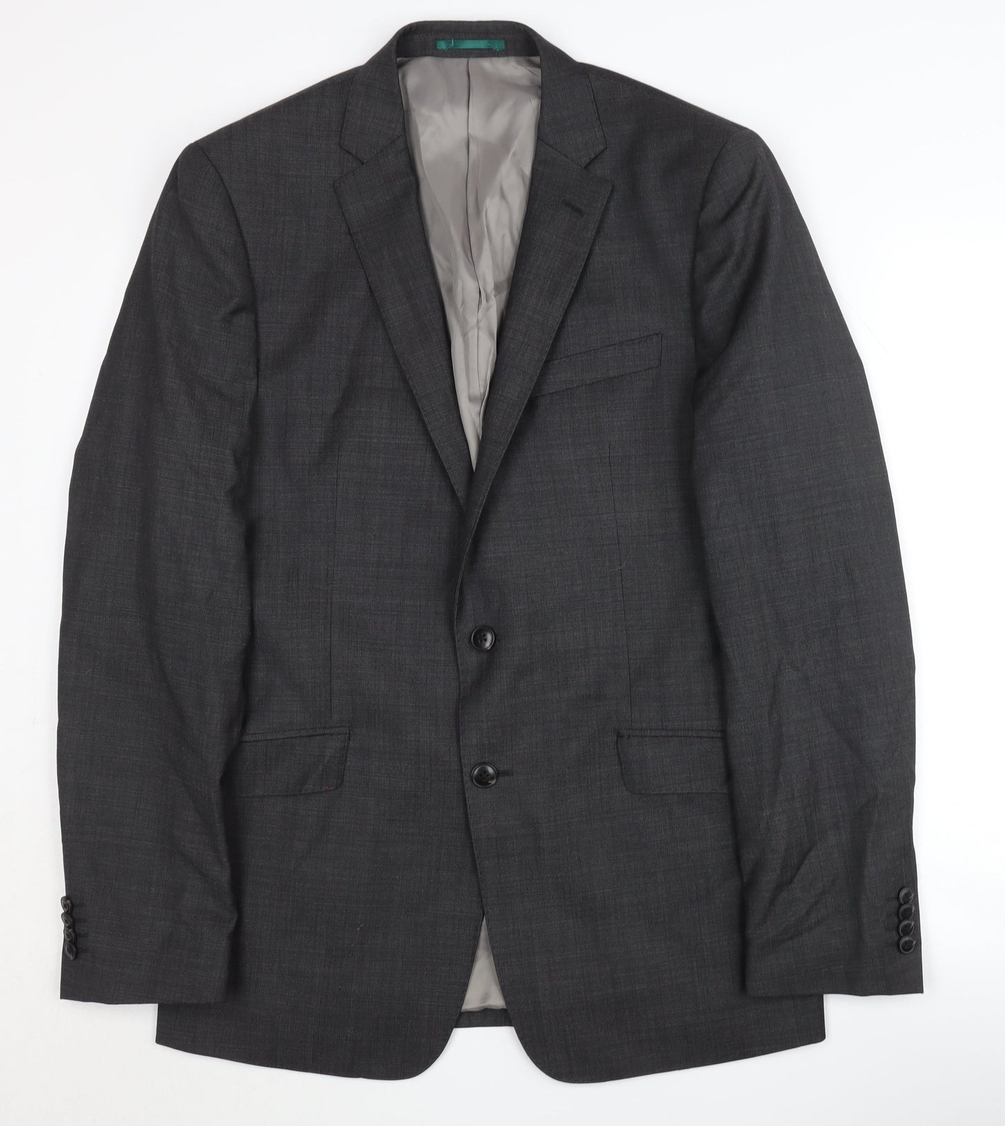Richard James Men’s Grey 40L Wool Blazer Long