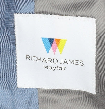 Richard James Men’s Grey 40L Wool Blazer Long