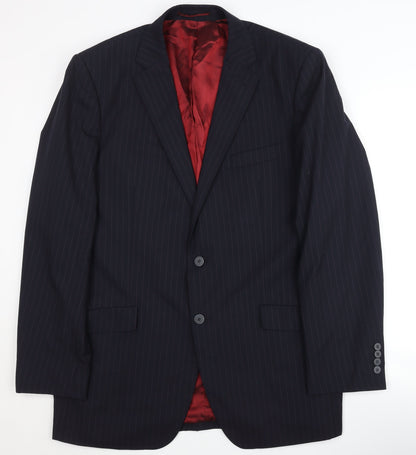 Pierre Cardin Men's Blue Blazer, Striped, Formal 42 Long
