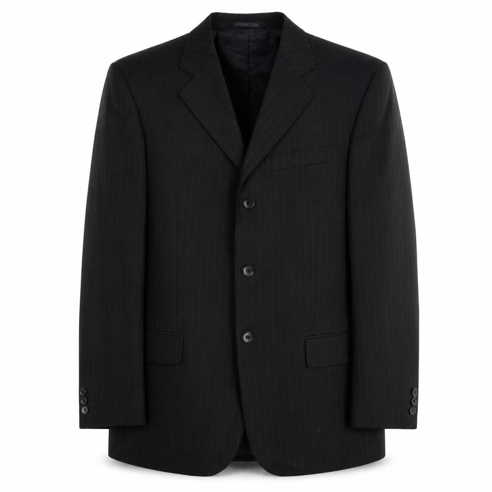 Suithouse Men's Black Striped Suit Jacket, 40 S