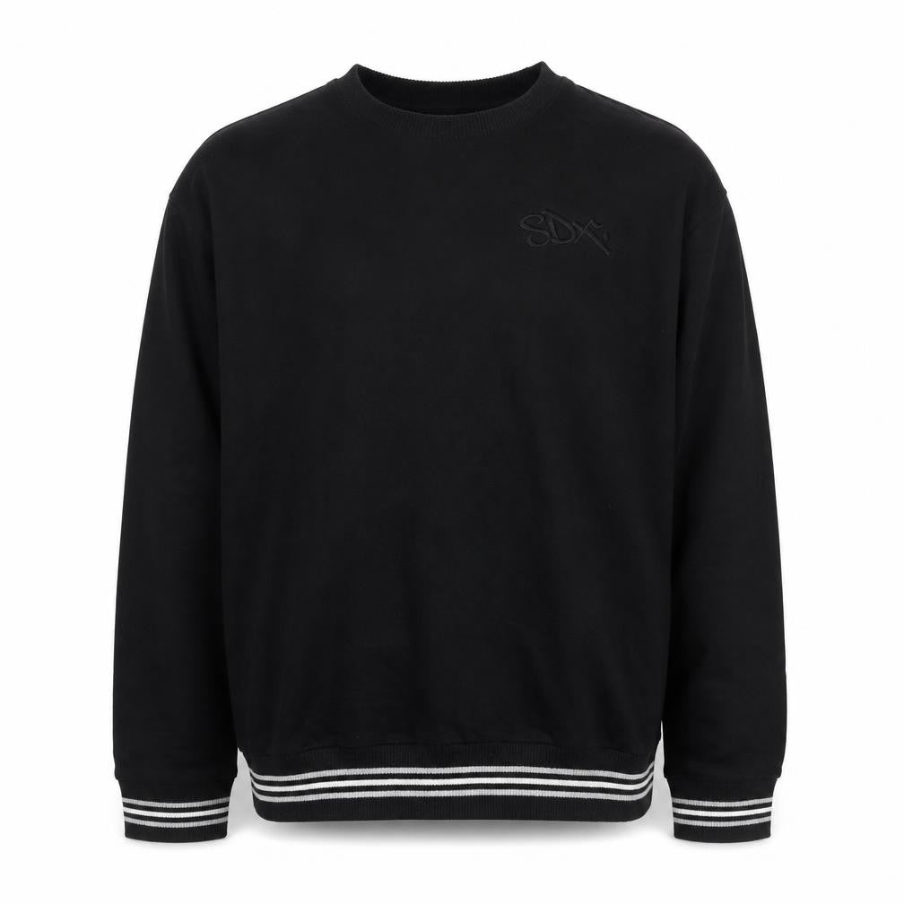 SDX Men's Black Embroidered Sweatshirt M