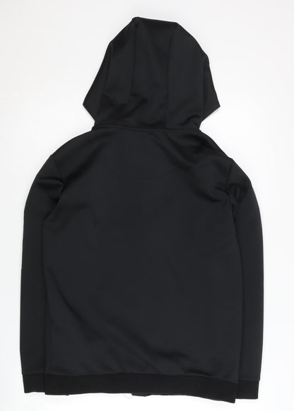 Back view of Sonneti boys’ black full zip hoodie 13-15 years