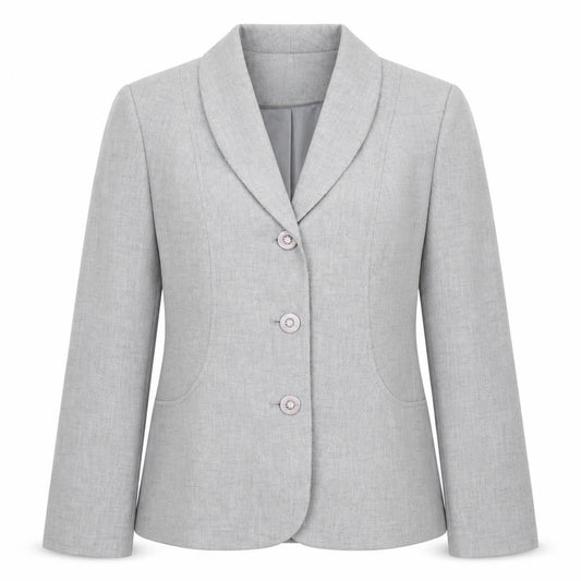 Eastex Women's Grey Blazer UK Size 12 Shawl Collar