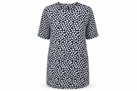 Women's Blue Polka Dot 3/4 Sleeve Dress Size 18