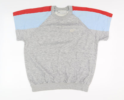 Carrefour Mens Grey Pullover Sweatshirt L Multicoloured