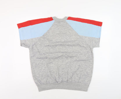 Carrefour Mens Grey Pullover Sweatshirt L Multicoloured