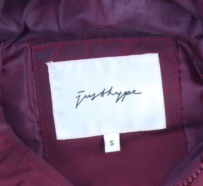 Just Womens Hype Red Parka Jacket, Winter Style Size S,