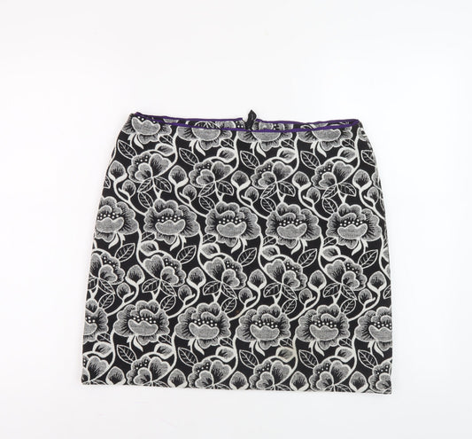 JOBIS Women’s Floral Pencil Skirt Size 12 Black