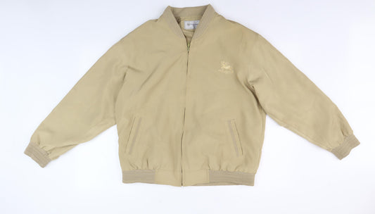 Cantarana Men's Beige Bomber Jacket Size M Casual Style