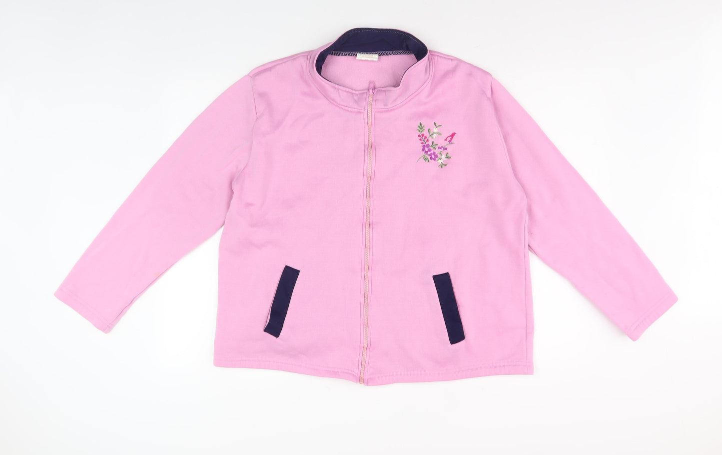 Anne De Lancay Pink Embroidered Women's Jacket Size 22/24
