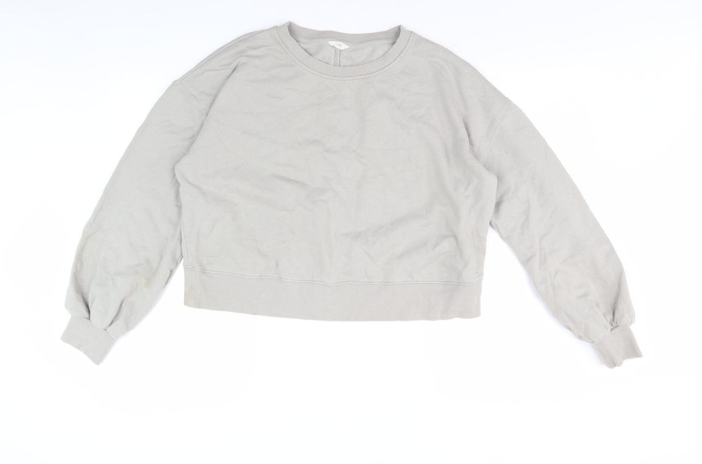 Hush Unisex Grey Organic Cotton Pullover Sweatshirt M