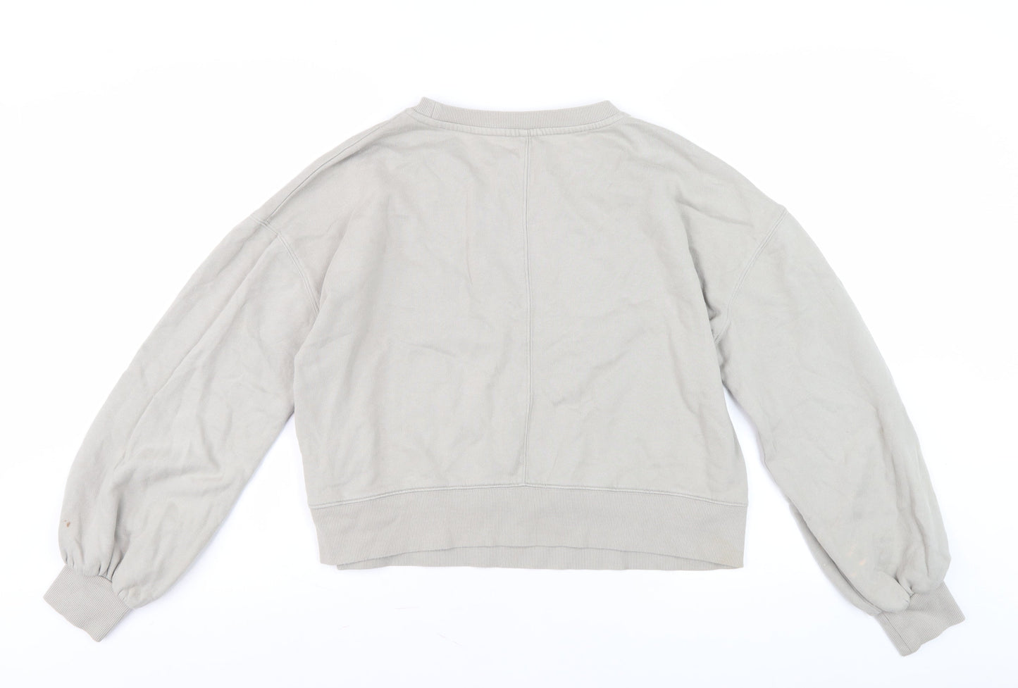 Hush Unisex Grey Organic Cotton Pullover Sweatshirt M