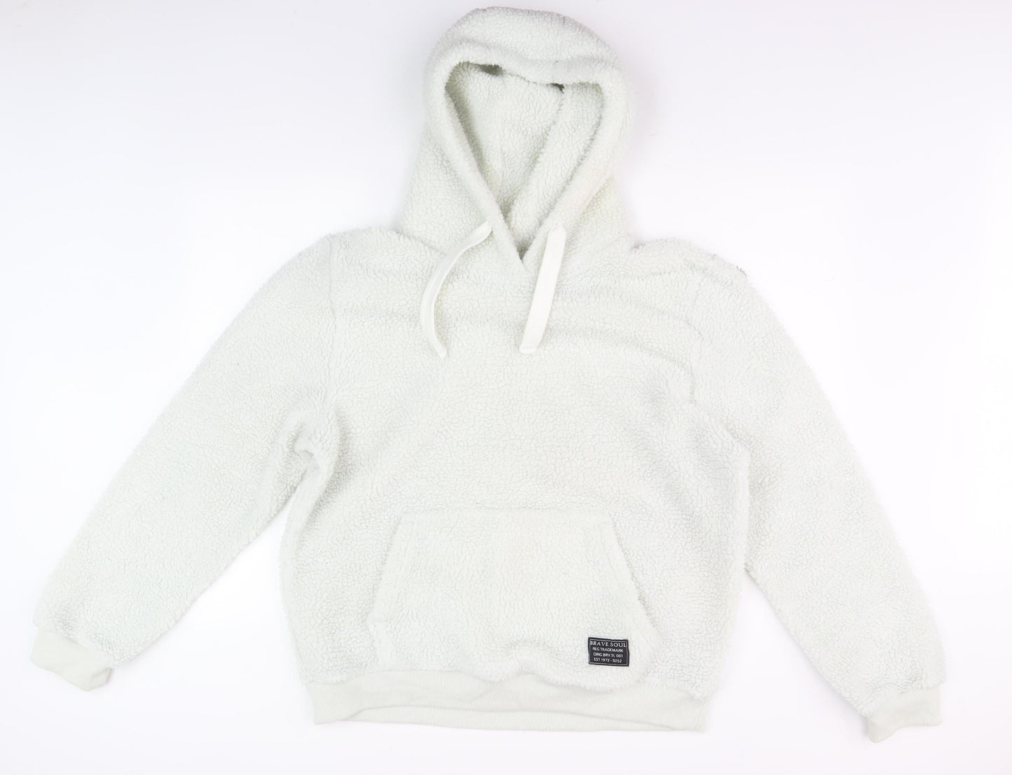 Brave Soul Men's White XL Pullover Hoodie Fleece