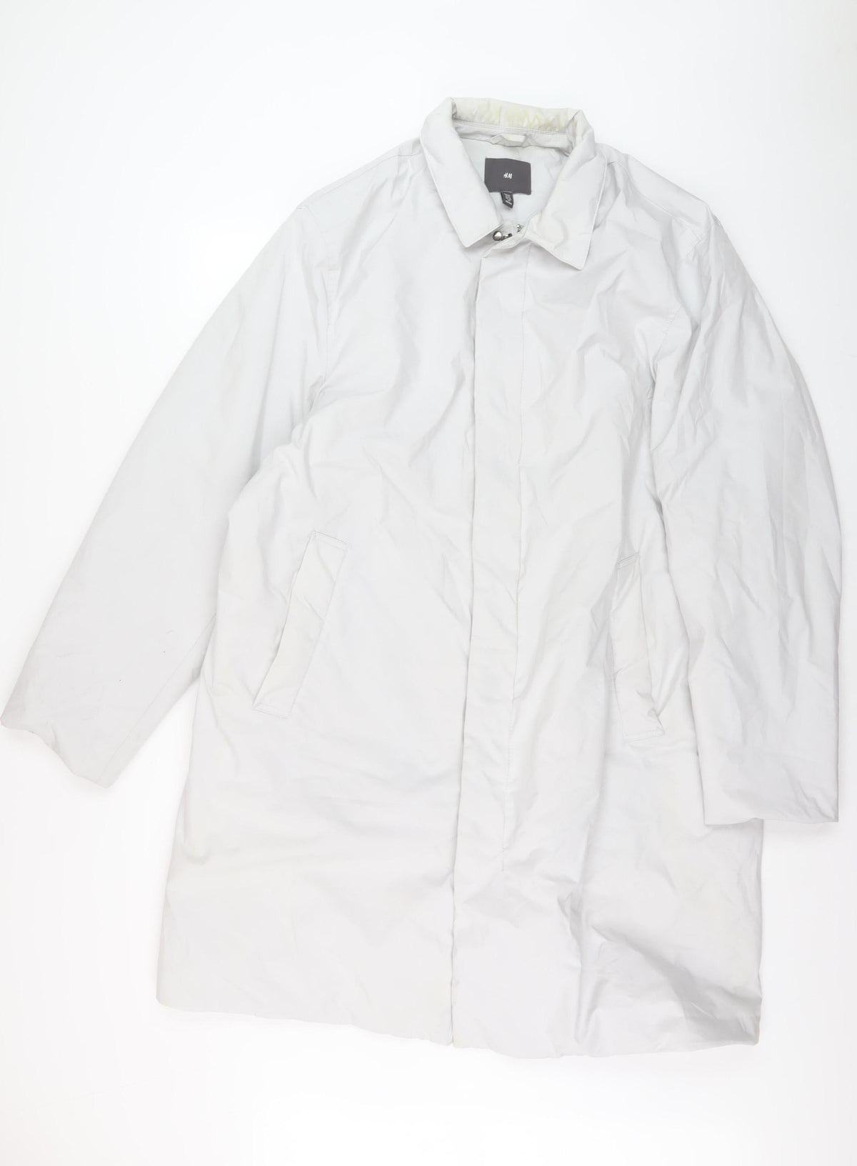 H&M Women's White XL Long Coat