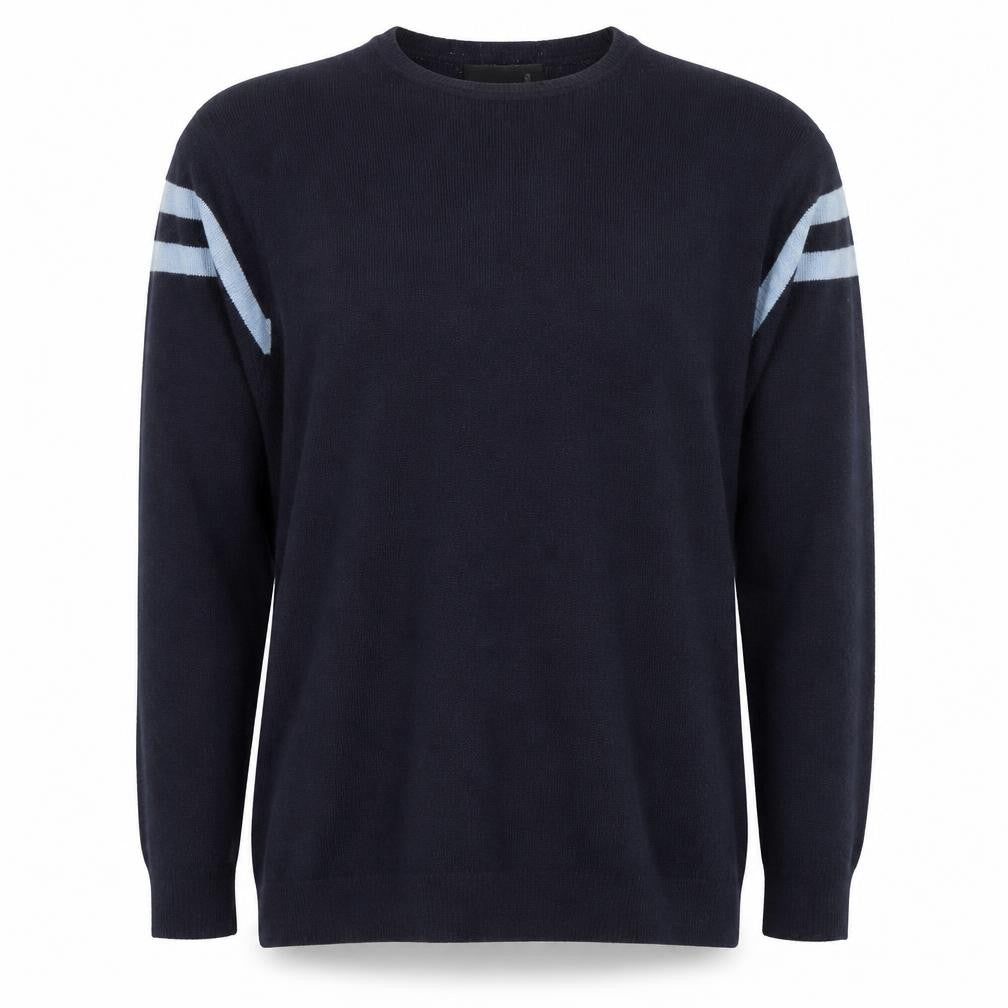 LUCA Men's Black Pullover Jumper, L, Crew Neck