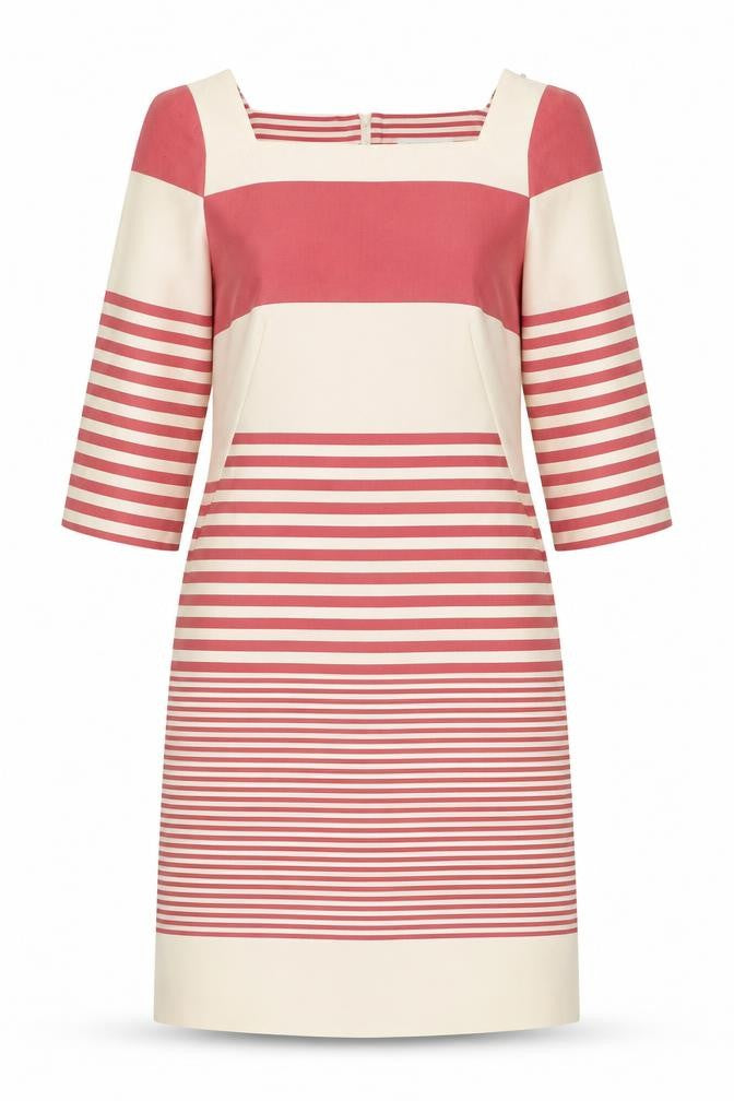Marcellino Women's Striped Shift Dress, Size 14, Multicoloured