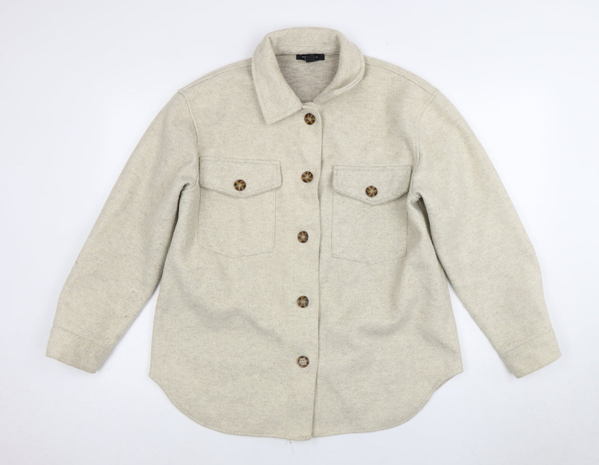 New Look Women's Beige Long Sleeve Jacket, Size 12