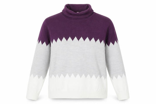 Marks & Spencer Women's Purple Roll Neck Jumper, Size 16
