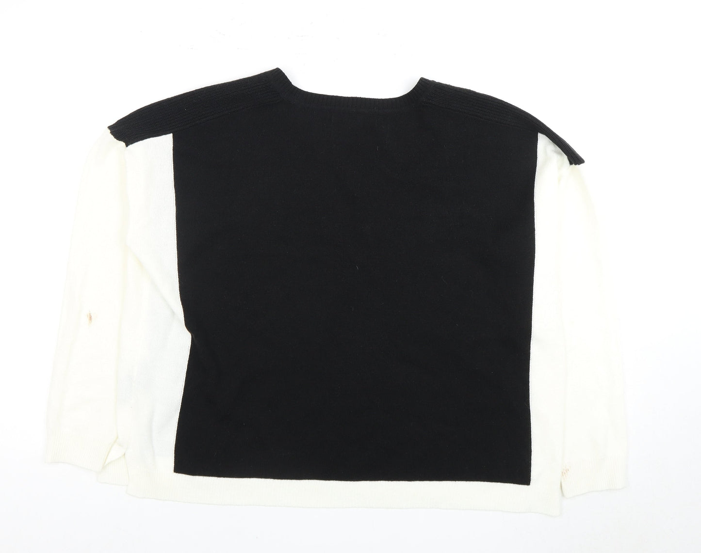 Marks and Spencer Women's Black and White Pullover Jumper Size 18