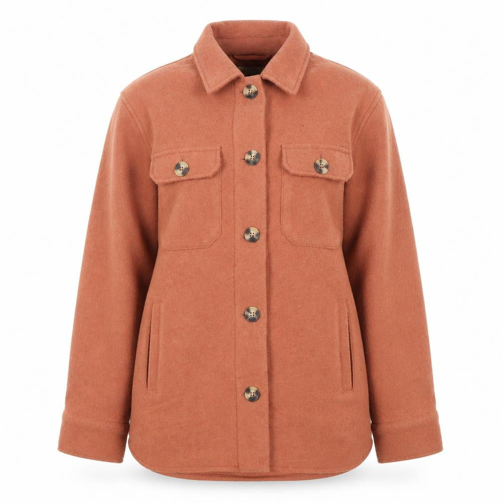 Fat Face Women's Brown Wool Jacket, Size 10, Casual Autumn/Winter