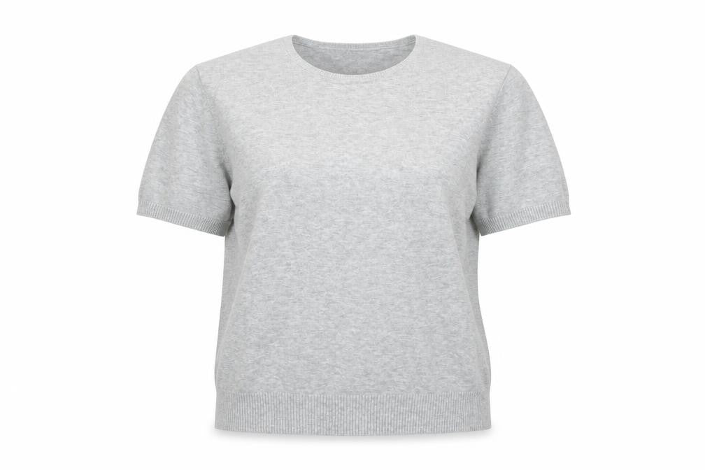 Lands' End Grey Basic Crew Neck T-Shirt - Unisex M
