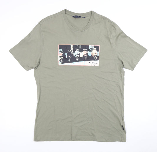 Ben Sherman Men's Green T-shirt, size Large.