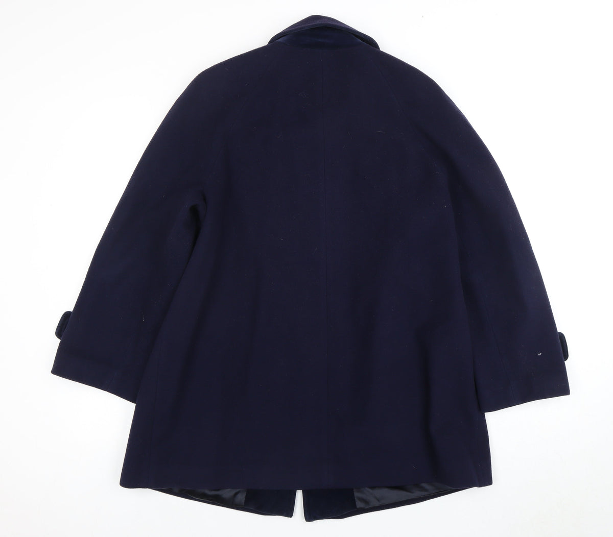 Eastex Women's Blue Velvet Wool Cashmere Mid-Length Coat