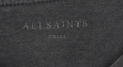 AllSaints Men's Black Crew Neck T-Shirt, Size S